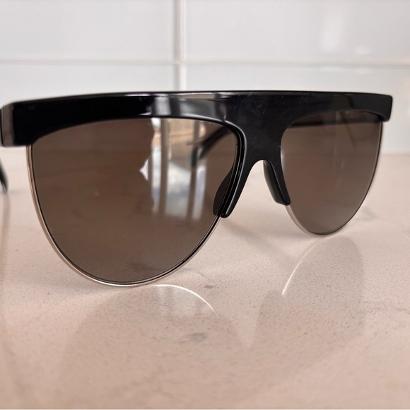 Givenchy Black Flat-Top Sunglasses with Shield Lens - Picture 7 of 10